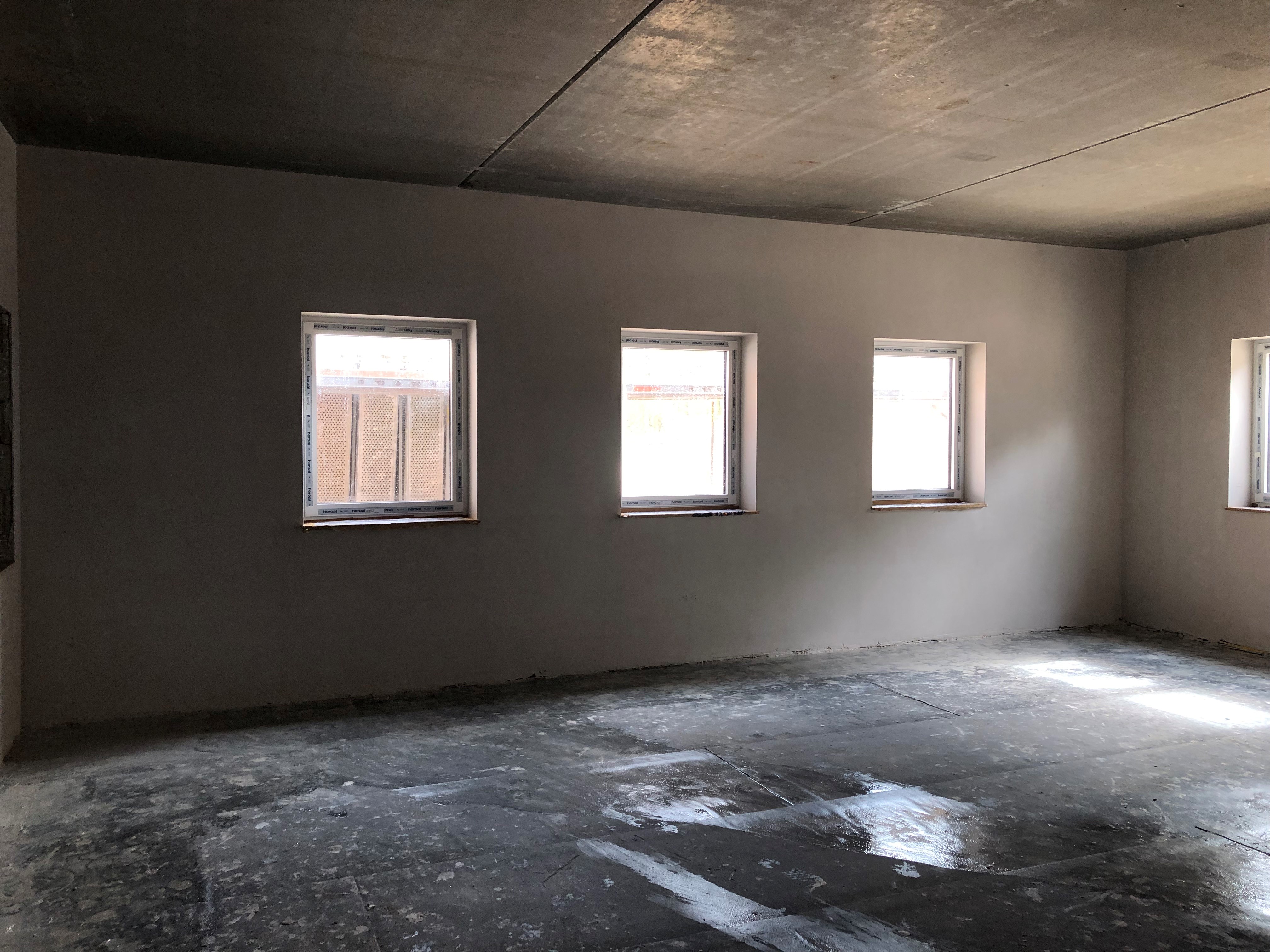 Neubau einer Mehrzweckhalle, Lindewitt - Gipsputzarbeiten